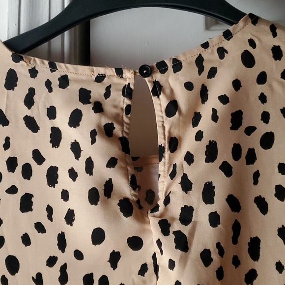🐆Forever 21 Top sz L Taupe/Black - Picture 3 of 3